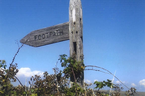 Footpath sign
